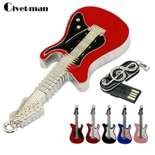 USB флеш-накопитель металлическое ожерелье электрогитара карта памяти 8 ГБ 16 ГБ 32 ГБ 64 ГБ USB флэш-диск прекрасная музыкальная запись ручка-накопитель