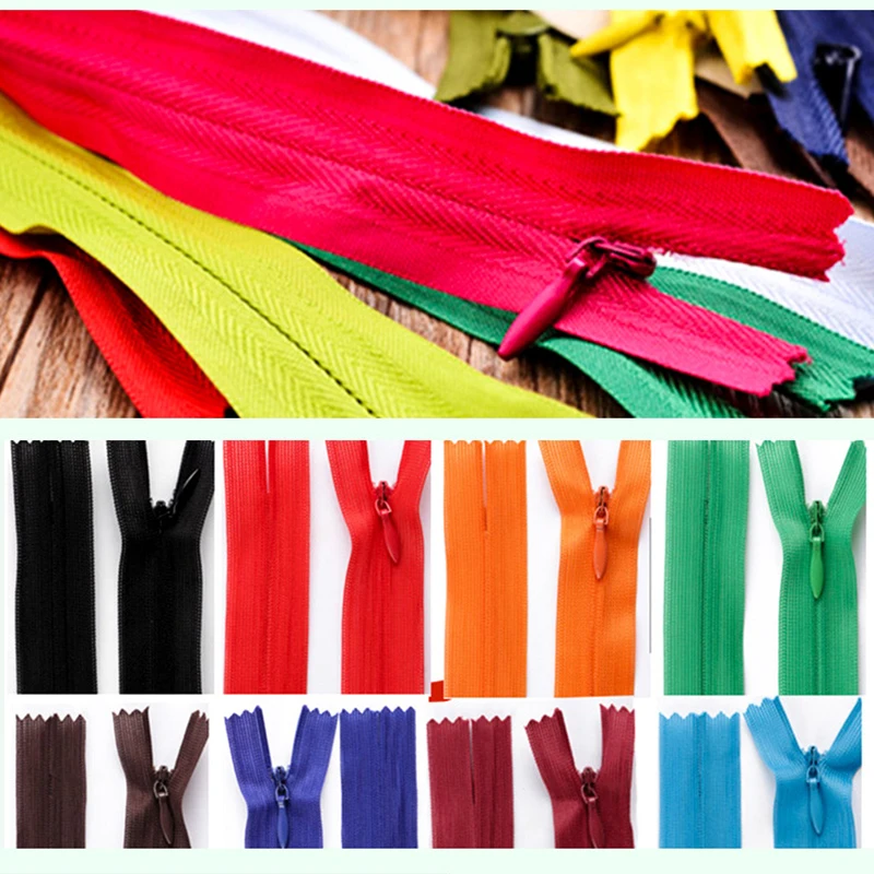 10 шт. 3#28 см длина закрытые нейлоновые молнии Портной брюки Одежда швейные изделия ручной работы DIY аксессуары различных цветов