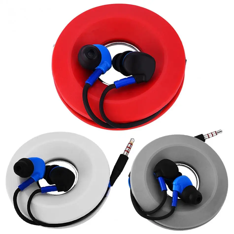 Silica Gel Headphones Earphone Holder Cable Winder Cord