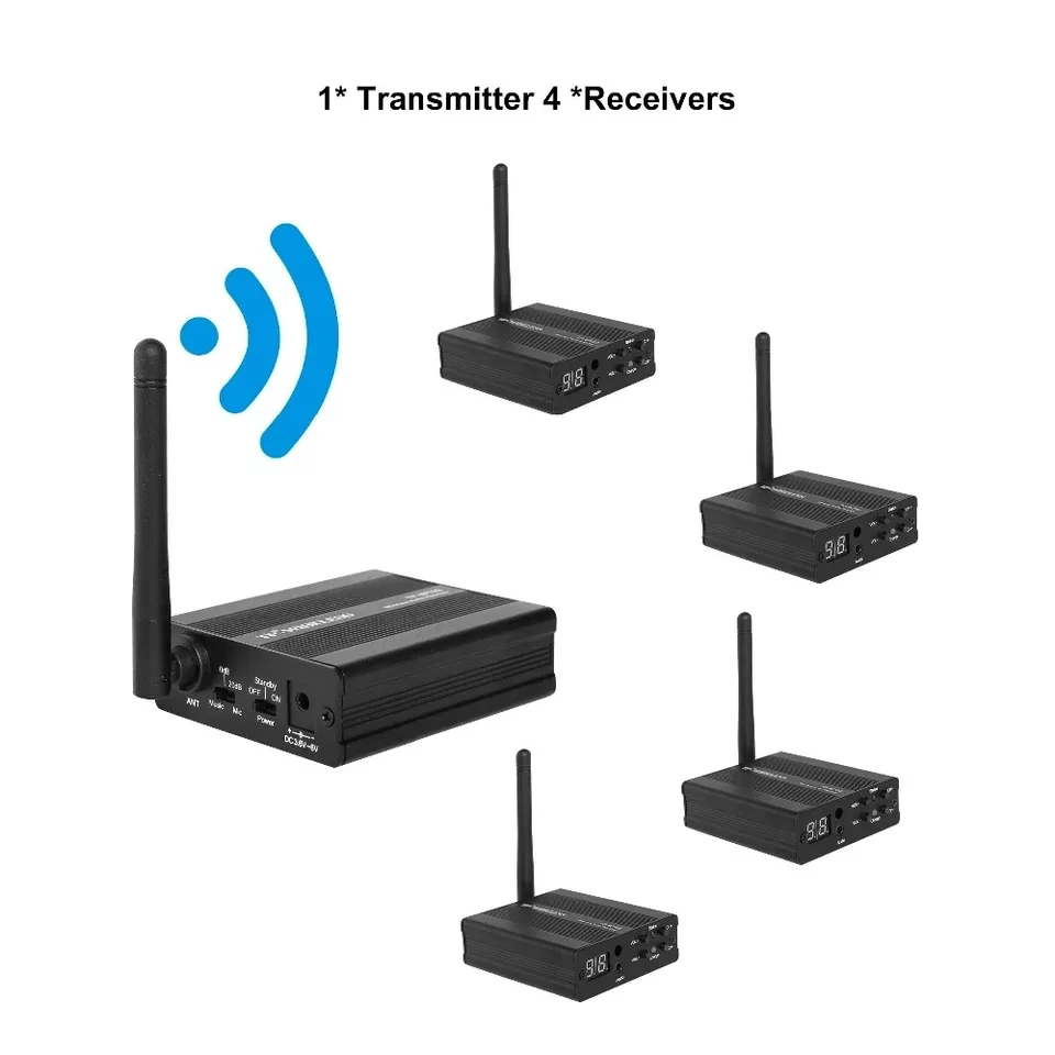 2,4 ГГц цифровой беспроводной HDCD аудио адаптер Музыка звук беспроводной передатчик и приемник приемопередатчик студия проектора