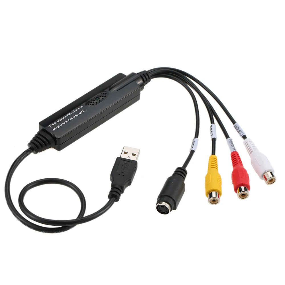 Записывающая карта адаптера USB Видео Аудио Захват для MAC OS 10 4 12 видеокамера VHS