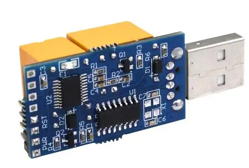 L Newest USB WatchDog Card Double Relay 24H Blue Screen Unattended Automatic Restart For PC Computer Gaming Mining Miner