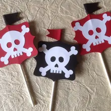 Пиратский флаг кекс funny Забавный Свадебный день рождения, детский душ еда для вечеринки лакомство выбор пользовательских цветов вечерние украшения
