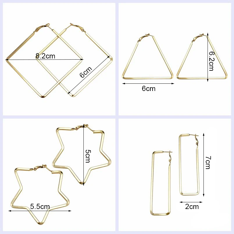 Простые серьги-кольца из металла для женщин, персональные геометрические большие серьги, золотые серебряные ювелирные изделия,, подарок UKMOC