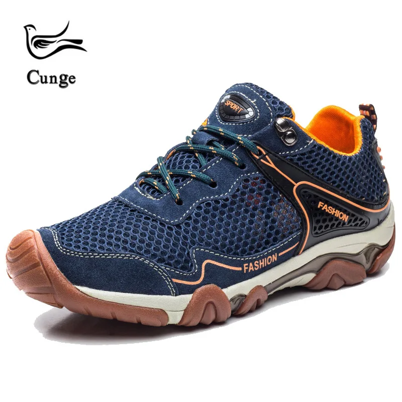 

cunge Men's Outdoor climbing Tactical shoes Sports Trekking Sneakers Low-Top Mesh Breathable Lightweight Hiking Shoes Size 38-44