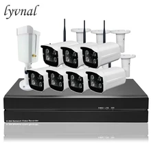 LYVNAL комплект камеры наблюдения 720p wifi камера система 5mp 2mp 8ch nvr комплект p2p onvif с 2 ТБ hdd 8CH беспроводной cam система Комплект