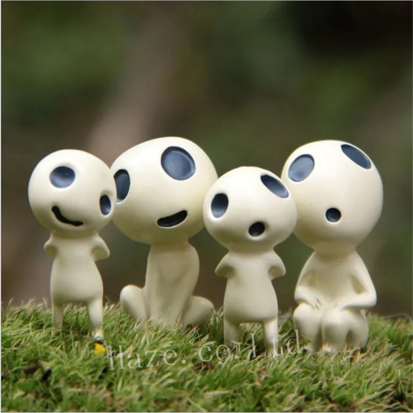4 Teile Satz Studio Ghibli Prinzessin Mononoke Wald Geist Elf Kodama Abbildung Modell Spielzeug Princess Mononoke Studio Ghiblielf Figure Aliexpress