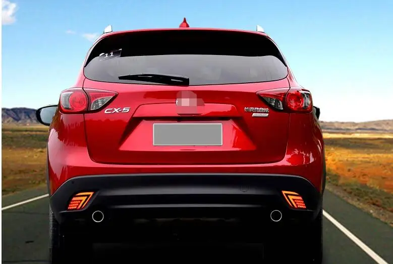 2 предмета в комплекте, для Mazda CX-5 CX5 2013- Многофункциональный Автомобильный светодиодный фонарь светильник заднего бампера светильник задний противотуманный фонарь стоп-сигнал светильник отражатель