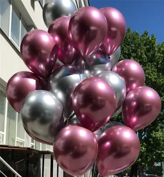 

50pcs 10/12inch Mixed Chrome Gold Silver Metal Latex Balloon Wedding Party Decorations Balloons For School Graduation ballonnen