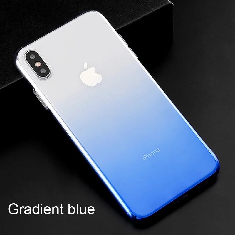 

Gradient Case For iPhone8 7 8Plus XR Ultra Thin Cases Clear TPU Phone Cases For iPhone 6s Fundas Cover Silicone Phone Cases