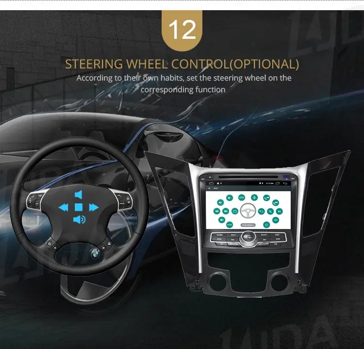 Discount LJDA Android 9.1 Car dvd player for HYUNDAI SONATA 2012 2013 2014 2Din Car Radio gps navigation stereo multimedia WIFI autoaudio 14