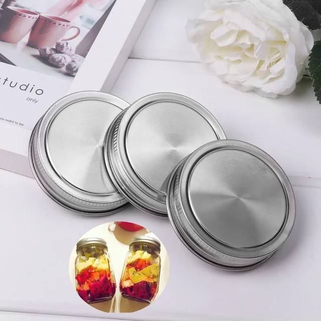 6/8Pcs 70mm Diameter Storage Solid Caps Lid with Seal ring Rust