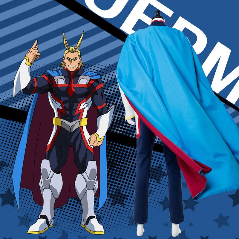 Cosroad Boku no My Hero Academy All Might Косплей парики костюмы Мужской плащ комбинезон для