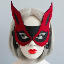 25*20 см Хэллоуин Рождество женщина сексуальная лиса маска из сукна Винтаж Черная маска для лица Модные Косплей Вечерние Индивидуальные аксессуары