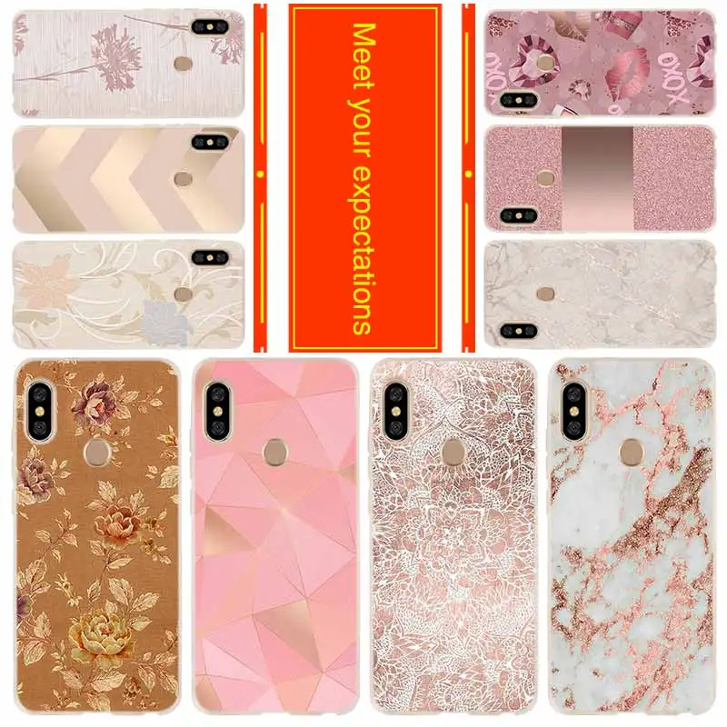 

Phone for Xiaomi Redmi go 7 6a 5a 5plus 4a 4x 3s Note 7 6 5 4 3 5a K20 pro Cover Case Rose gold