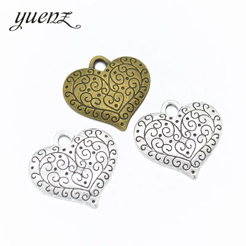 

YuenZ 5 шт антикварное сердечко серебряного цвета в форме шарма Подвески для ожерелья ювелирные аксессуары Diy Изготовление ювелирных изделий 26*27 мм A93