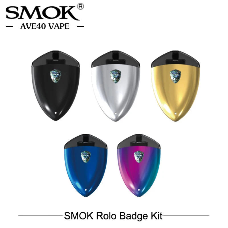 

SMOK Vape E Cigarettes Rolo Badge Kit SMOK POD System Vaporizer vaper Build-in 250mah Battery Small All in One Vape kit box mod