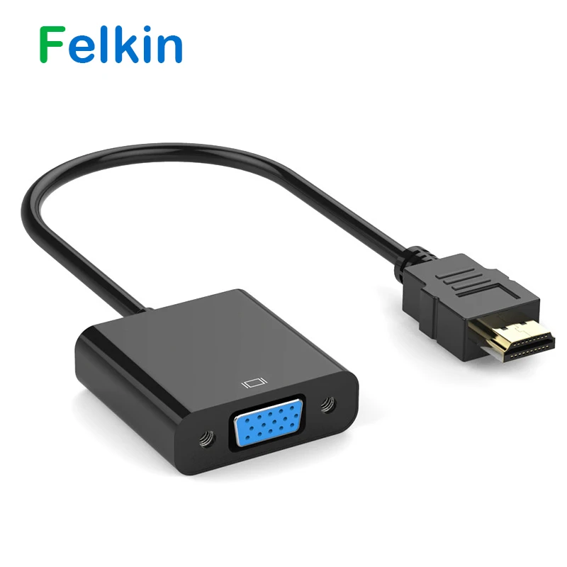

Felkin HDMI to VGA Adapter HDMI to VGA Converter 1080P HDMI to VGA Cable Digital to Analog Video Converter for HDTV PC Laptop