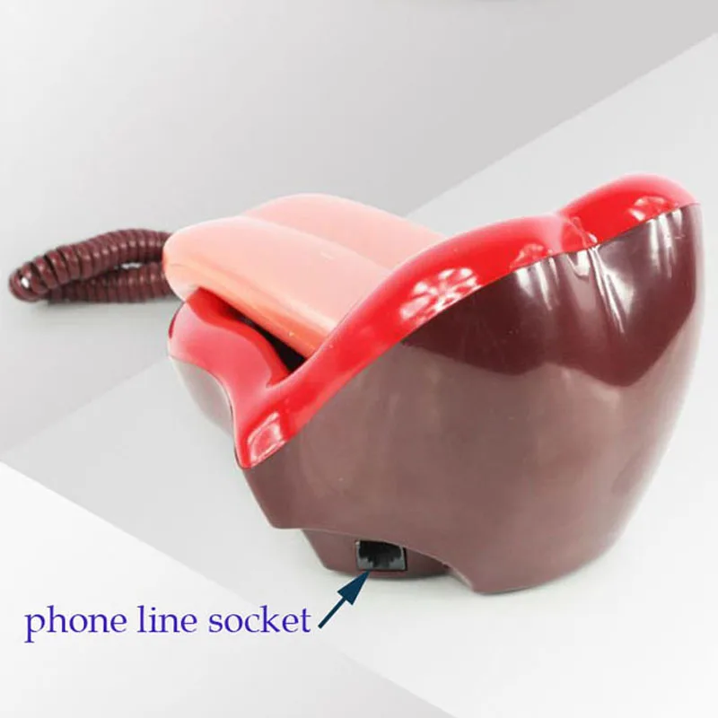 Миниатюрный телефон Red Lips Kiss landline house проводные телефоны для дома портативная