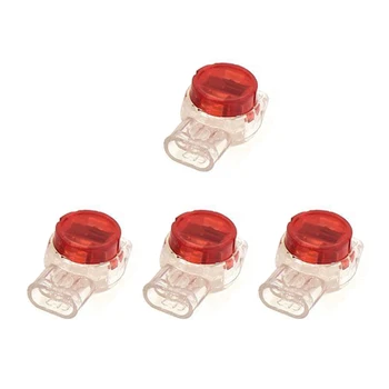 

55 Pieces Gel Splice UR Connector 3 Port Wire Connectors Red+Clear Drop Shipping