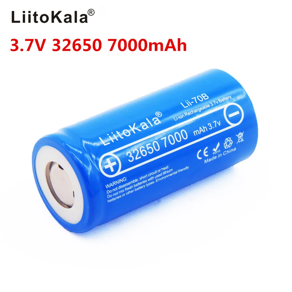 Lii 70B Liitokala 100% оригинал 7000 mAh литиевая аккумуляторная батарея 32650 INR32650 20A фонарик/Аккумуляторы для