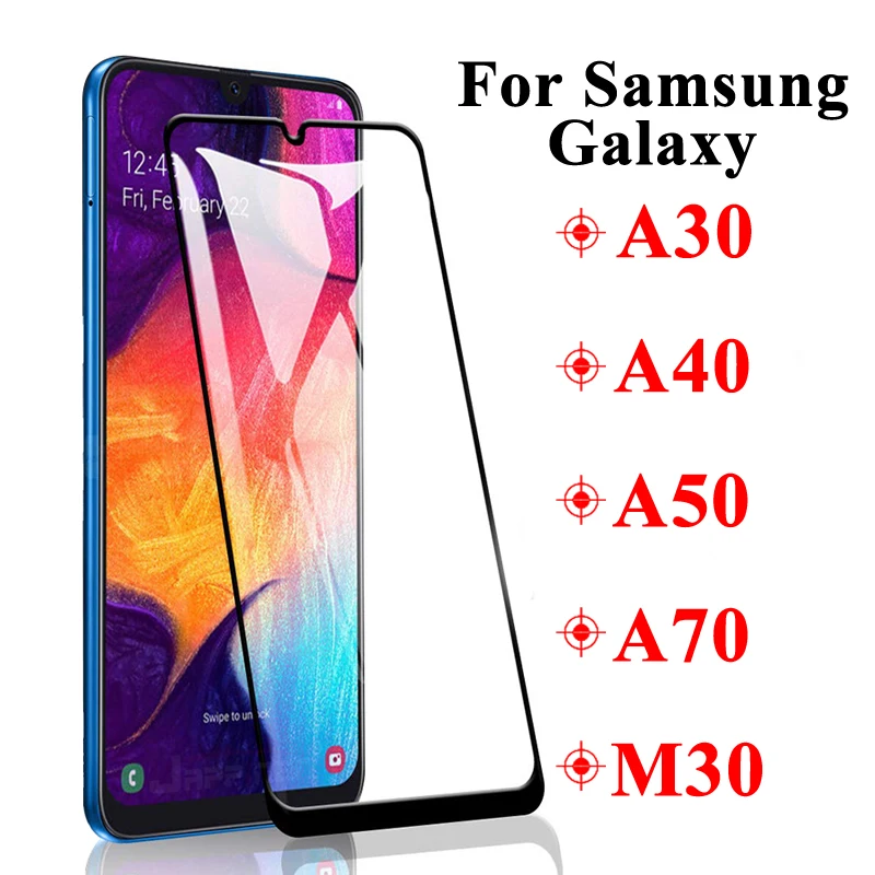 

Full cover Tempered glass for Samsung galaxy a30 screen protector on samsun a50 m30 protective glas samsong a40 a70 a 30 50 film