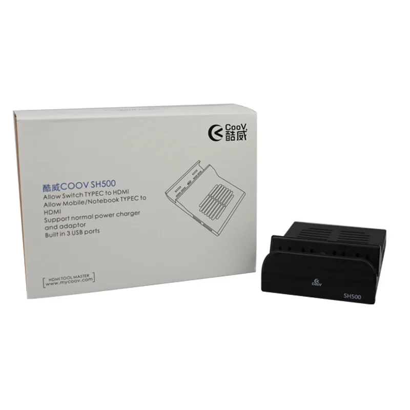 

Mini USB HDMI Dock SH500 USB-C Type-C to HDMI Replacement Stand Mount Adapter Station COOV SH500 for NS Nintend Switch Console