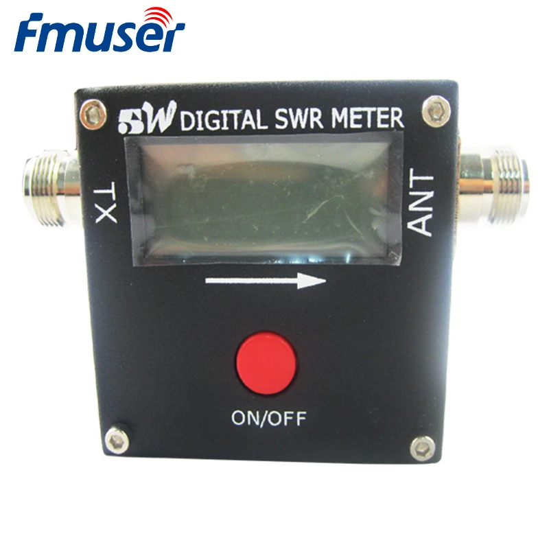 

FMUSER 1050A 199W VHF UHF Mini Portable Digital Power Meter Digital SWR Meter HF Band Power Electronic Meter 1.6MHZ-60MHZ