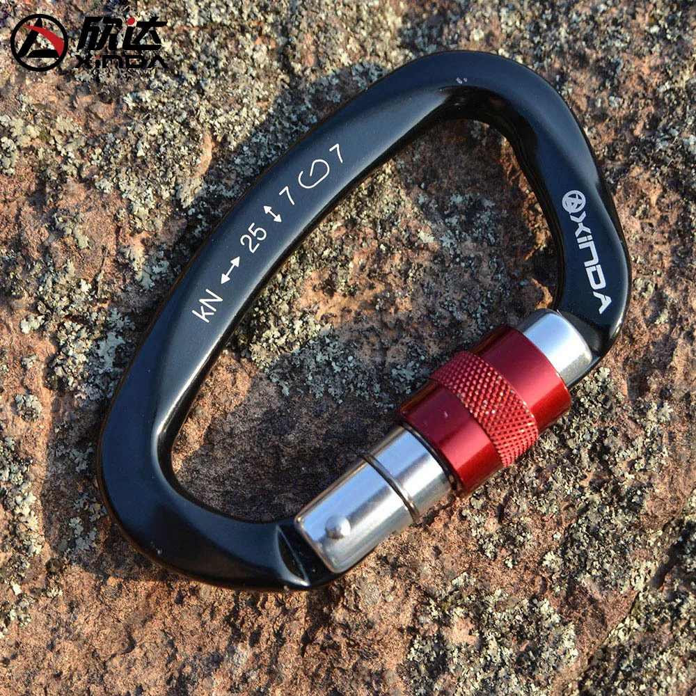 NEW XINDA 25KN Professional Safety Master Lock D Buckle Climbing Lock Carabiner Rock Climbing Buckle Equipment Outdoor Tool NEW XINDA 25KN Professional Safety Master Lock D Buckle Climbing Lock Carabiner Rock Climbing Buckle Equipment Outdoor Tool