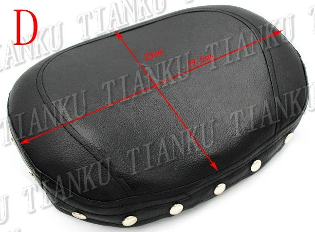 Мотоцикл спинки сиденья подушки Pad для Yamaha Vstar 400 650 1100 1300 Virago Xv 250 535 750 1100 Road Star пользовательские вертолет крейсер - Название цвета: D 29.5CMX23CM