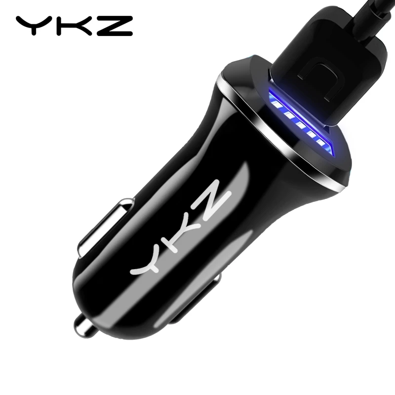 2 Port USB Car Charger 1M USB Cable 5V 2.4A Charging Mobile Phone Travel Adapter For iPhone