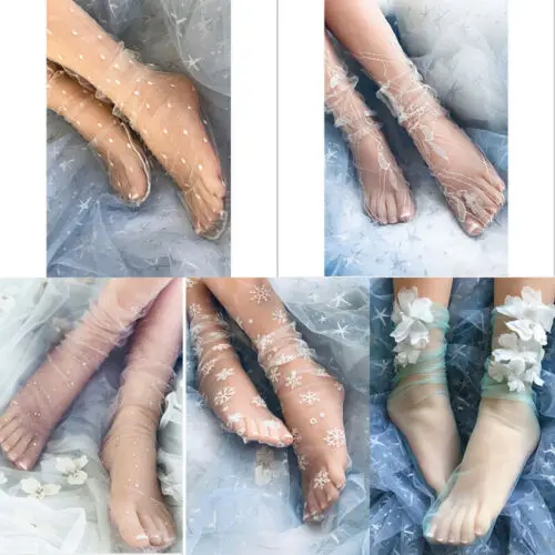 Women Ladies Sexy Fishnet Ankle High Socks Lady Mesh Lace Fish Net Short Socks