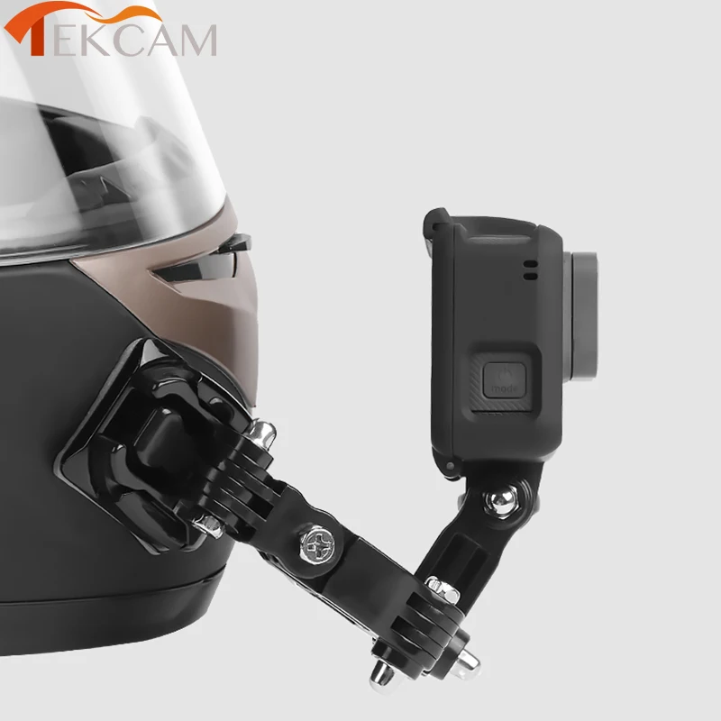 

Front Side Helmet Accessories Set J-shaped Buckle Base Support Mount for GoPro Hero 5 6 7 4 Xiaomi Yi 4K SJCAM Go Pro Kits