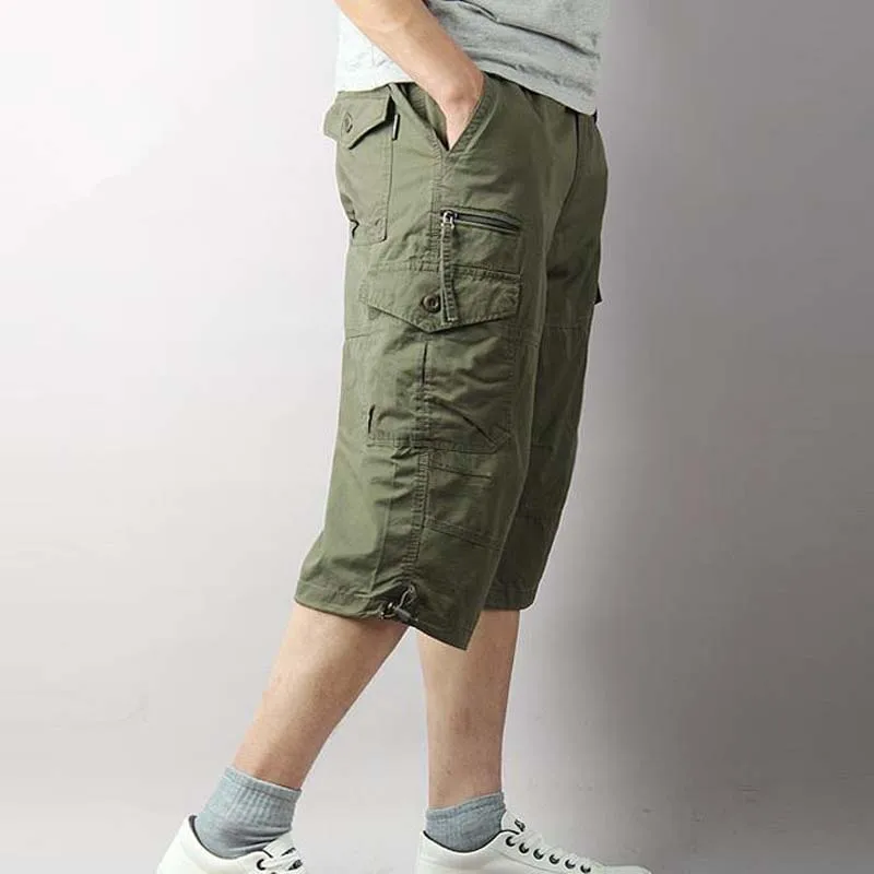 

Big Size Pants Summer Men's Thin 7 Minutes Pants Casual Baggy Pants Loose Overall Man Male Short Trousers Mens Bottoms