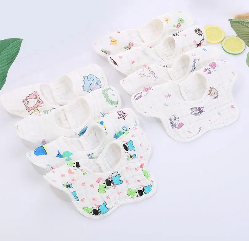 Onepiece Baby Bibs Bandana Cotton Soft and Comfortable Burp Saliva Towel Cartoon Boys Girls Accessories Clothing