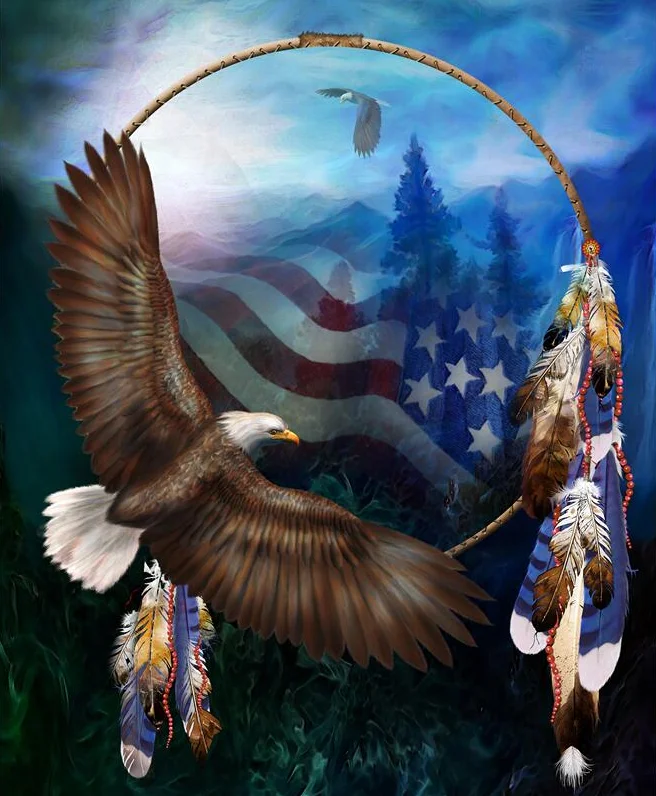 

5D DIY Diamond Painting "Eagle" Full circular Diamond Of Rhinestones Embroidery Cross stitch Wall Sticker Home Decor