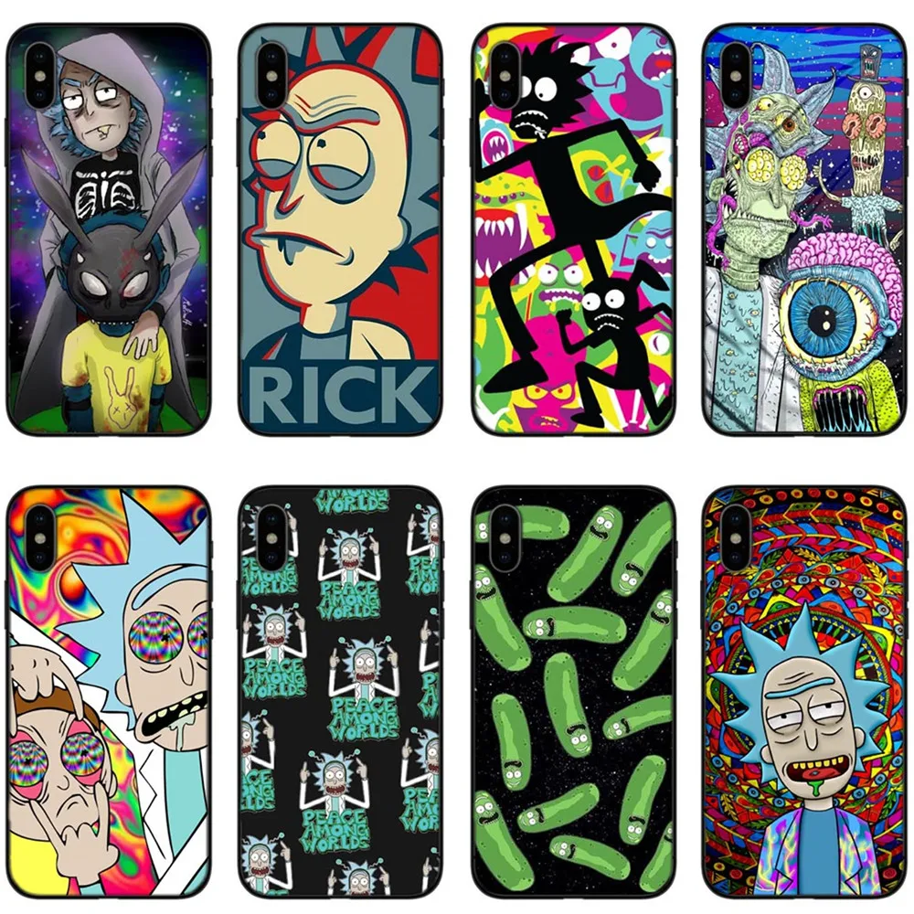 Rick And Morty Phone Case Cover For iPhone X 8 8Plus 7 XR XS Max6 6S
