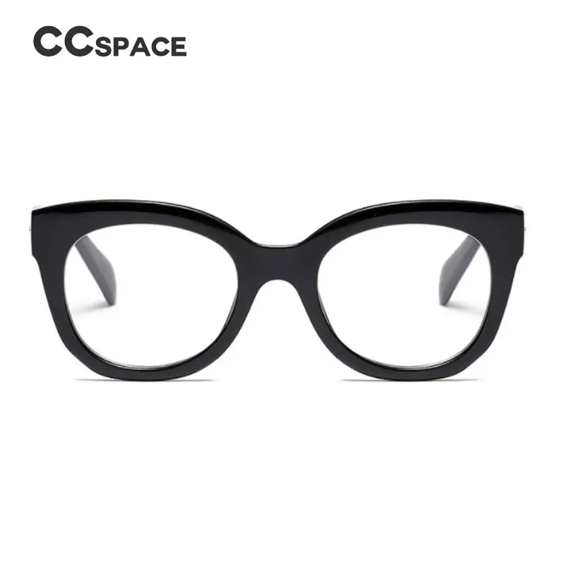 CCSPACE, женские квадратные овальные очки, оправа для мужчин и женщин, заклепки, кошачий глаз, фирменный дизайн, оптические очки, модные очки 45161