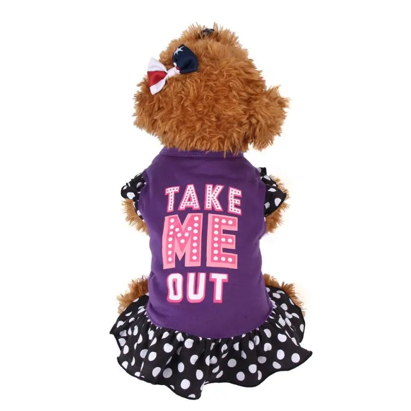 

Summer Cute Pet Puppy Cat Pet Dress Apparel Clothes Fly Sleeve Dog Dresses for Small Dogs Honden Kleding Dog Clothing