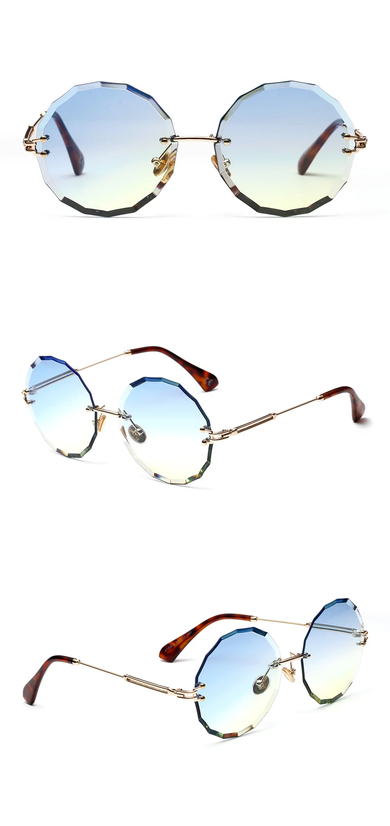 Kachawoo, синие градиентные линзы, солнцезащитные очки для женщин, цветные линзы, черные, коричневые, круглые солнцезащитные очки для женщин, горячая Распродажа, женские подарочные товары