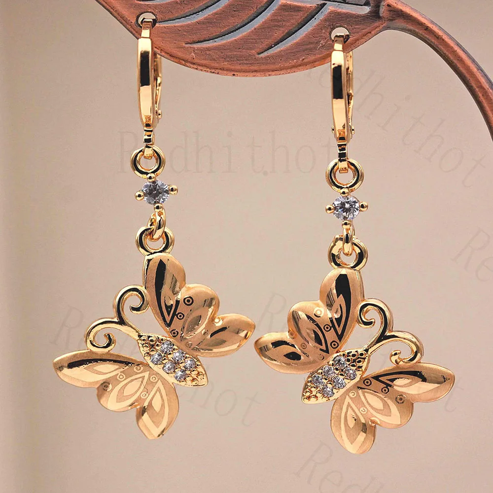 

Luxury Drop Earrings for Women 's earrings Gold Color Honeybee Earring with Zircon Trendy Jewelry for Wedding Anniversary Gift