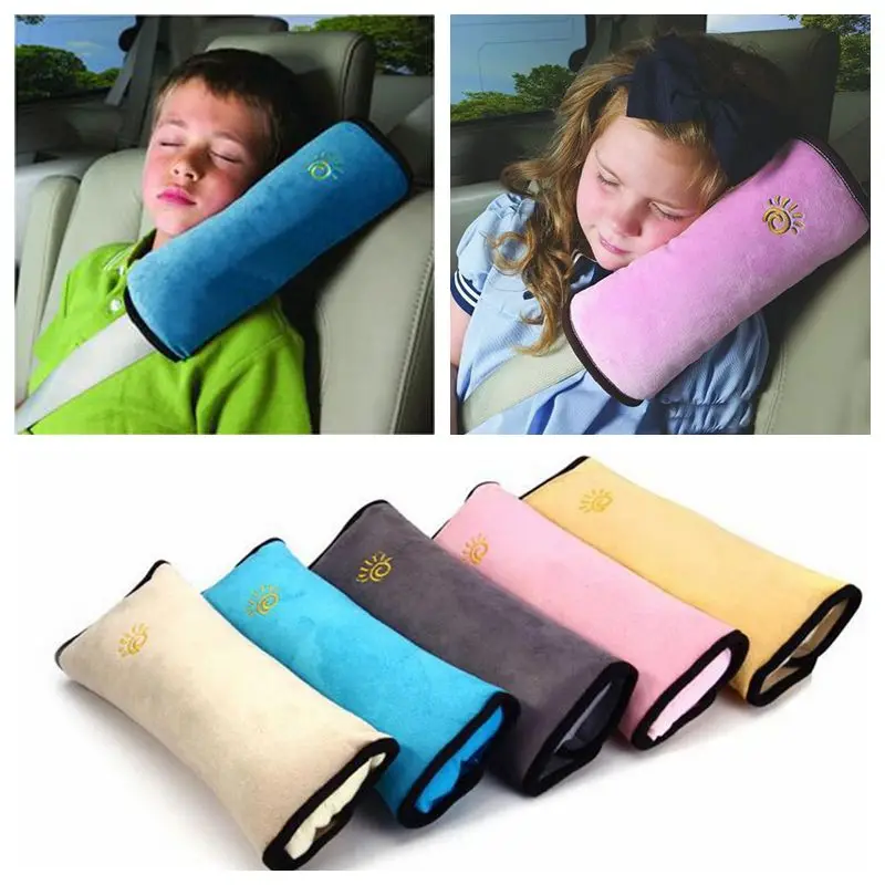 

Car Neck Pillow Supports Headrest Airplane Travel Cute Pillow For Kids Safety Seat Belt Harness Shoulder Pad Children Protection