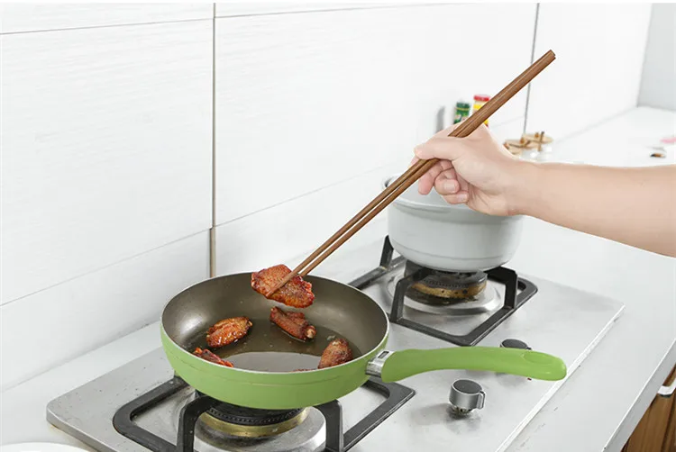 1 пара удлиненных деревянных китайских палочек для еды посуда Жарка говядины палочки для еды Кухня Столовая инструмент для жарки аксессуары сумка органайзер