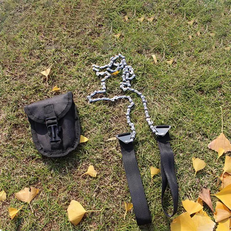 

24Inch Camping Hiking Emergency Household Gardening Hand Chainsaw With Nylon Bag Outdoor Survival Pocket Chain Saw Hand Chainsaw