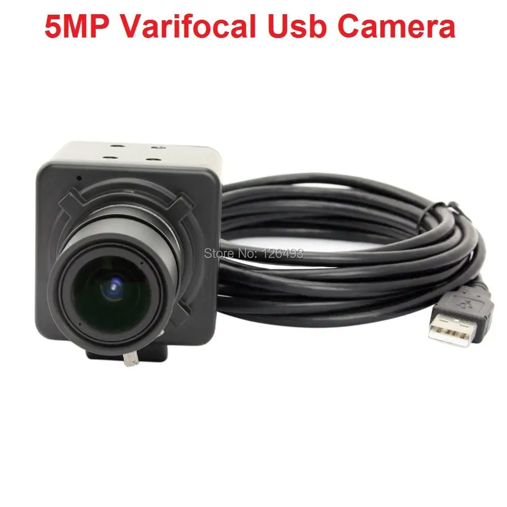 

Free shipping CMOS OV5640 CCTV Varifocal USB Camera 5MP for Android /Linux/Windows