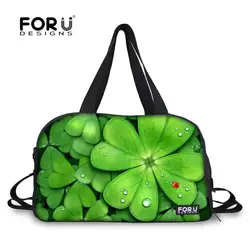 FORUDESIGNS/Lucky Clover дизайнерская женская сумка для переноски багажа, непромокаемая большая емкость для багажа, спортивная сумка, повседневные