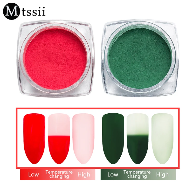

MTSSII 1g Thermal Pigment Powder Temperature Color Change Nail Glitter Manicure Nail Art Gradient Powder