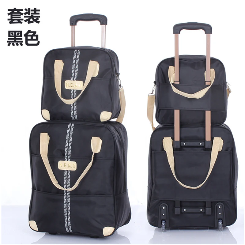 

Women Rolling Luggage Bag set,Waterproof Oxford cloth Travel Suitcase,Wheel Trolley Case,Portable Carry-On Dragbox with Handba