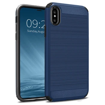 

1000pcs Hybrid Armor Brushed PC+TPU Anti-shock Dual Layer Case For iPhone XS Max XR X 8 7 6 6S Plus Shockproof Protective Cover