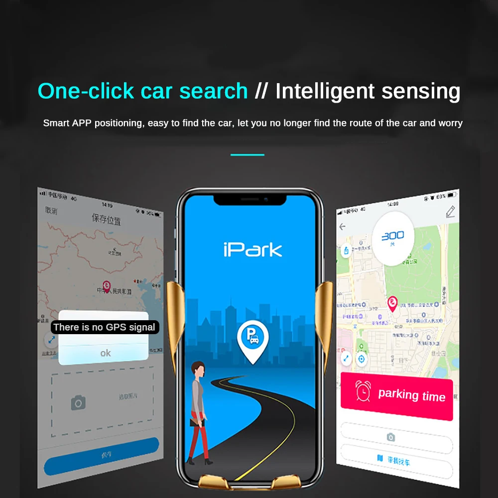 R1 автоматическое зажимное 10 Вт Беспроводное зарядное устройство Автомобильный держатель умный ИК-датчик Qi gps крепление на вентиляционное отверстие держатель для мобильного телефона
